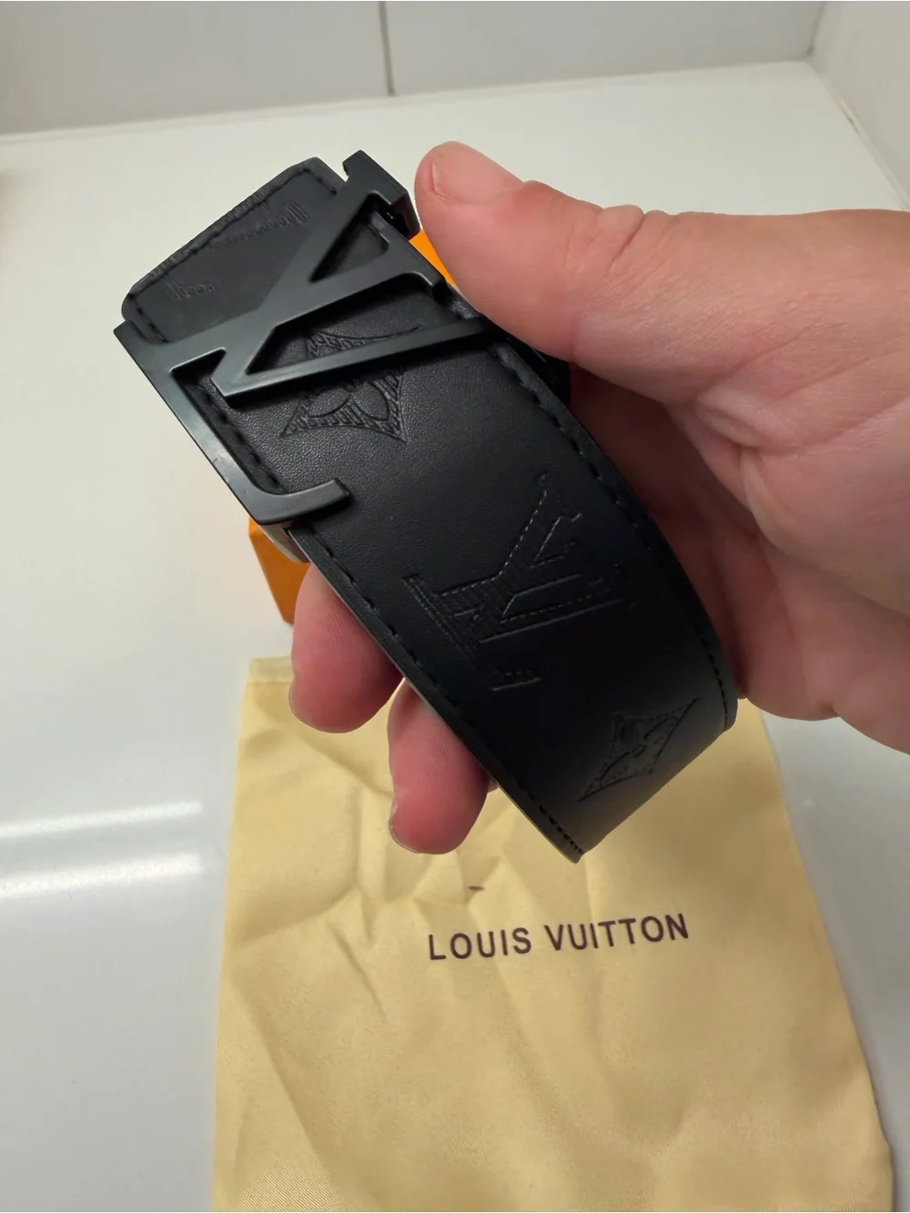 Louis Vuitton Black Monogram Belt